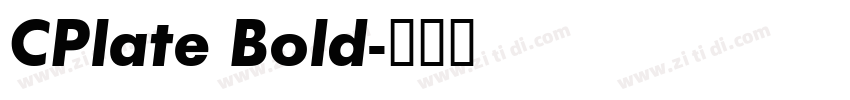 CPlate Bold字体转换